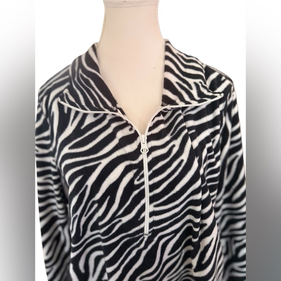 EXERTEK Zebra Activewear Fleece Athleisure Pullover Size XL - Picture 2 of 9